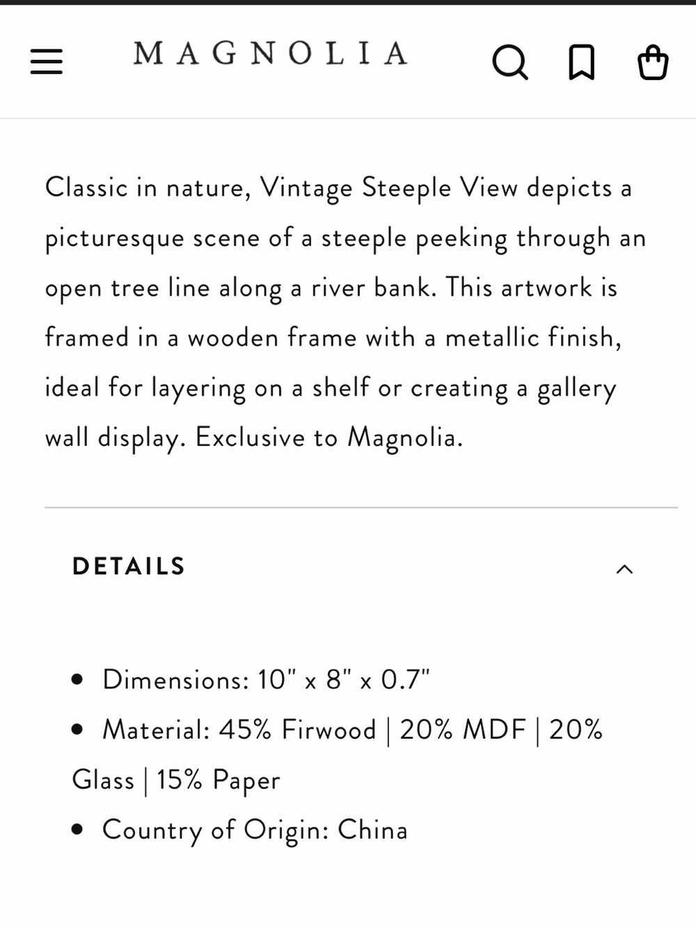 Magnolia Gold Framed Riverside Print - Picture 8 of 8